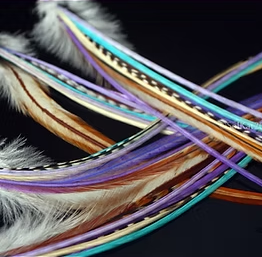 Fuzzy and Skinny Bonded Feather Extension Kit