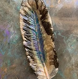Feather Trinket Dish for Jewelry Beads Epoxy Resin Art