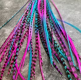 Pink Turquoise Blue Bulk Hair Feathers Wholesale 50pcs