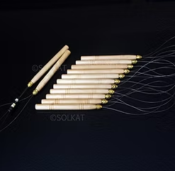 Wooden Handle Wire Hair Extension Loop Tool