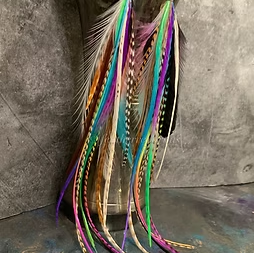 Long Feather Earrings Bright and Colorful Festival Bohemian Jewelry