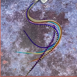 Unicorn Colors Feather Clip for Long Hair Hippie Hair Clip