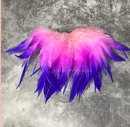 Rooster Craft Feathers Peach Hot Pink Vibrant Purple Strung