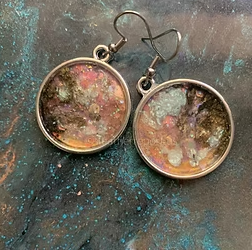 Galaxy Earrings Boho Dangles Silver