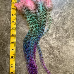 Long Fluffy Craft Feathers Cotton Candy Rainbow Rooster Coq 20 10to14inch