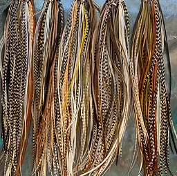 Bulk Hair Feather Extensions Natural Mix Real Rooster Feathers 100 Pack