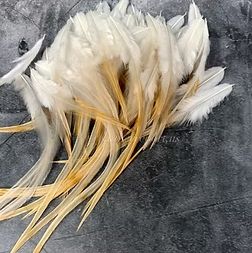 Honey Tan Natural Real Rooster Feathers for Crafts Bulk