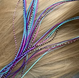 Bonded Feather Extension Hair Accessories 6 Super Thin Bundles