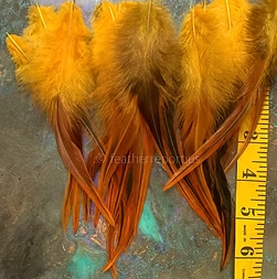 Aztec Gold Rooster Saddle Feathers Boho Craft Supplies Natural Color x25