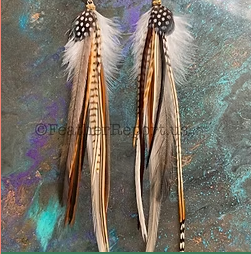 Tribal Feather Earrings Black Simply Natural Feathers Handmade Boho