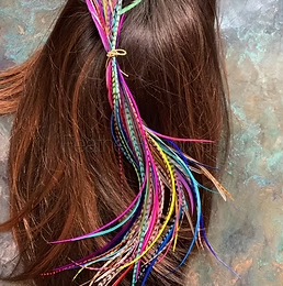 Bulk Hair Feathers Extensions 75 Berry Red Pink Blue Grizzly