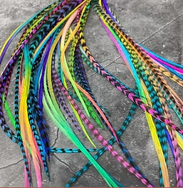 Medium Long Hair Feathers Multicolor Ombre Wholesale Bulk 50 PCS