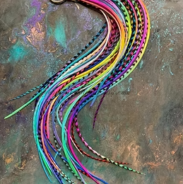 Bulk rainbow hair feathers super skinnies 50 pack
