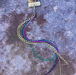 Snowy Weather Lavender Light Blue XXL Feather Hair Clip Hippy Clip Hair
