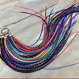 Bulk Feather Extensions Microbarb Skinny Hair Feathers 100+ in bundle