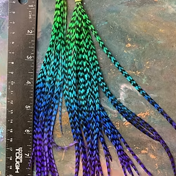 Rainbow Grizzly Feathers Bulk For Earrings, Jewelry, Pack of 40 5to9inch