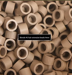Blonde Hair Extension Beads - No1 - 4mm Threaded