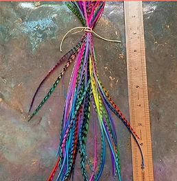 All Rainbow Hair Feather Extensions Wholesale Bulk Salon Pack of 50