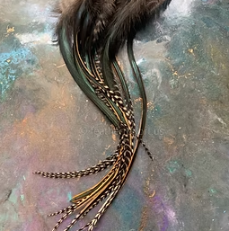 Long Black Grizzly Variant Feathers for Earrings Natural Crafts etc