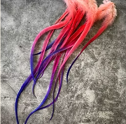 Ombre Coral Fuchsia Purple Extra Long Full Craft Feathers 12 10-20inch