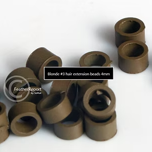 4mm Dark Blonde Screw Hair Extension Beads 20