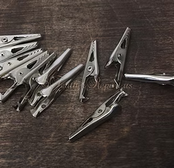 10 Alligator Clips Foldover Ends Roach Clips Nickel Free 35mm