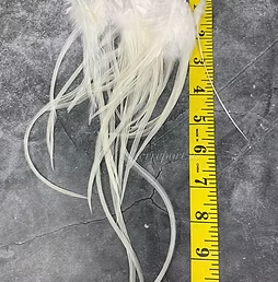 White Craft Feathers DIY Wedding Supplies White Rooster Feathers