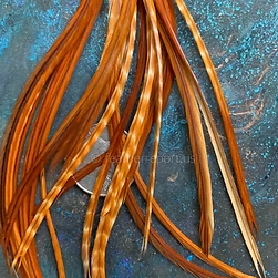 Barred Ginger Brown Wider Earring Hair & Craft Feathers Wholesale