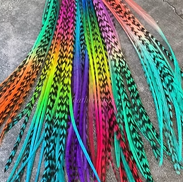 Wholesale Hair Feather Extensions Medium Long 8-10inch Rainbow Mix 100