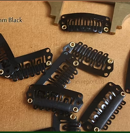 Hair Extension Wig Clips Feather DIY 28mm Black 10