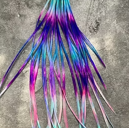 Hair Feathers Rainbow Extensions For Earrings - Moonlight Mermaid 25