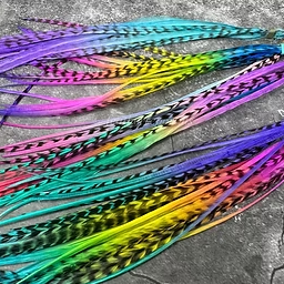Bulk Short Rainbow Earring Feathers or Feather Extensions 83