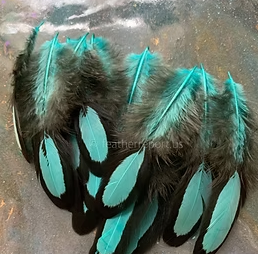 Small Craft Feathers Aqua Tropic Hen Saddle X 13