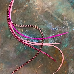 Breast Cancer Awareness Feather Extension DIY Kit with Beads Pink Hair Feathers