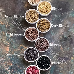 50 Mixed Colored Hair Feather Beads Extensions